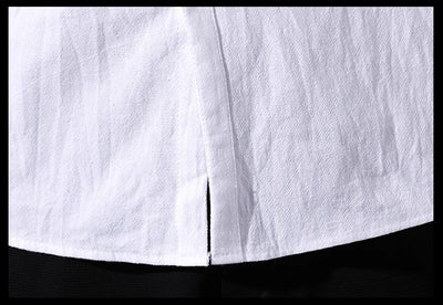 Camisa Hombre Manga Corta Algodón y Lino - Corte Suelto Moderno Talla Grande - Image 21