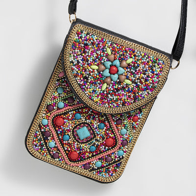 Bolsa Bohemia para Celular con Cuentas y Concha Marina - Image 75