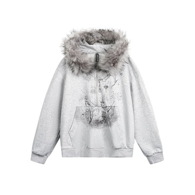 Suéter Cardigan con Cuello de Piel y Cierre de Cremallera - Image 56