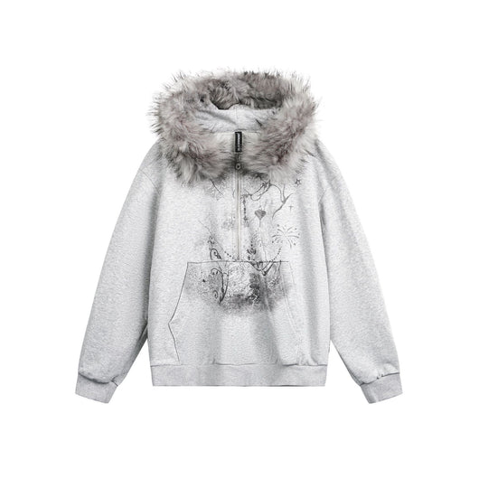 Suéter Cardigan con Cuello de Piel y Cierre de Cremallera - Image 56