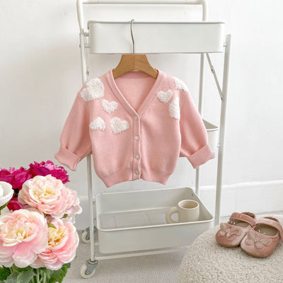 Suéter Abrigo para Bebé Niña con Bordado Love - Image 13
