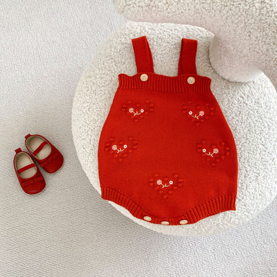 Gorro Ha Yi para Bebé Niña Rojo con Bordado de Amor - Image 58