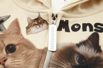 Sudadera Con Capucha Estampado Gato Divertido Unisex - Image 40