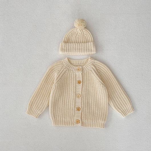 Cardigan Tejido Crema de Manga Larga - Suéter Abrigo Elegante - Image 20