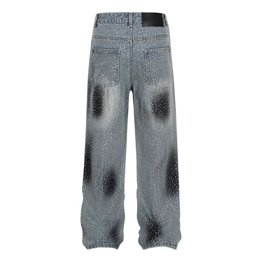 Pantalones Jeans Rectos Anchos con Detalles de Strass - Diseño Casual Moderno - Image 50