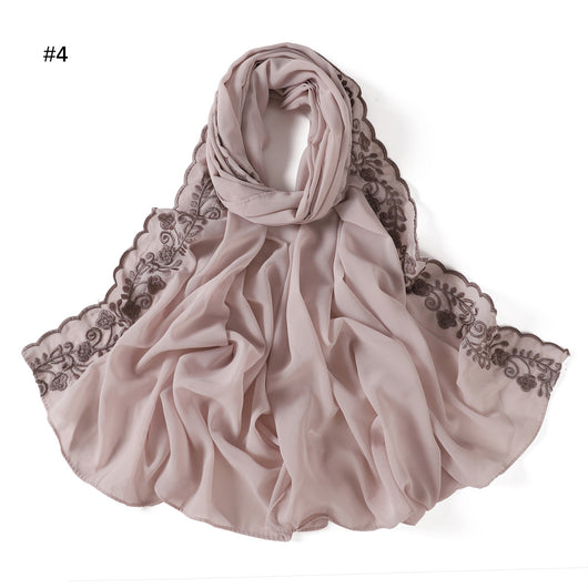 Pañuelo de Gasa Ligero en Colores Sólidos para Mujer - Image 21