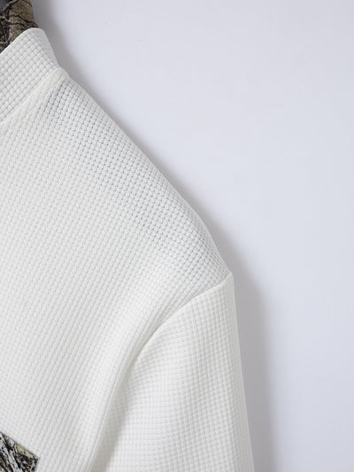 Polo Ejecutivo Textura Waffle con Cierre y Cuello Clásico - Image 36