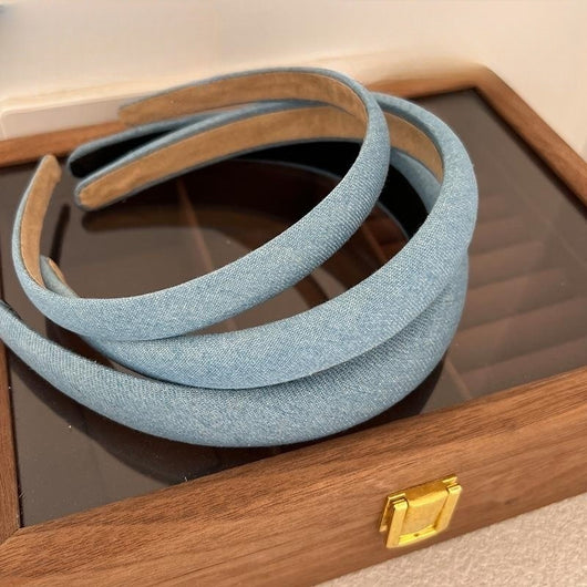 Diadema Retro de Tela Denim con Estilo Minimalista - Image 29