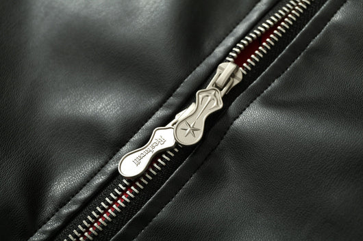 Chaqueta de Cuero Estilo Retro Americano con Detalles de Tartán - Image 24
