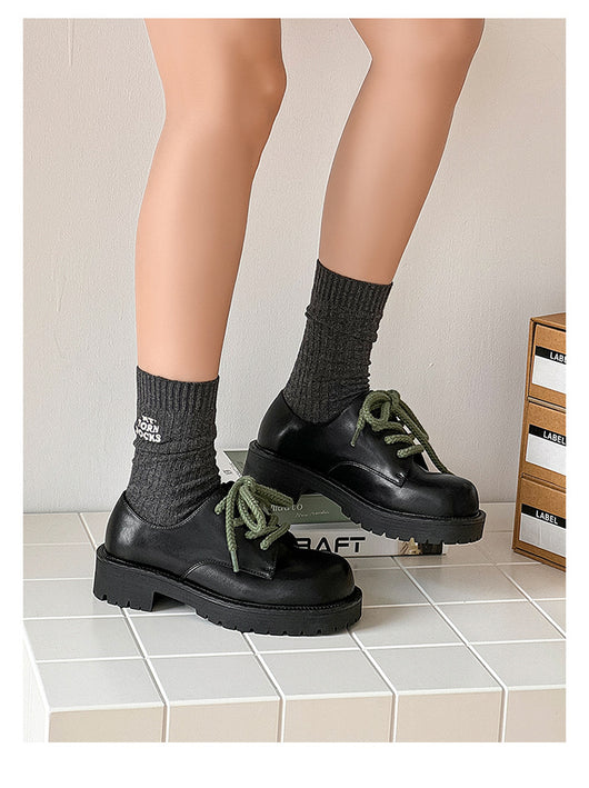 Zapatos Casuales de Cuero con Plataforma Elevadora para Hombre Big Head Derby - Image 19