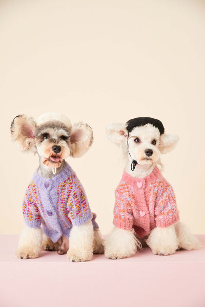 Cardigan Tejido para Perras Otoño e Invierno - Suéter Colorido - Image 40