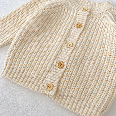 Cardigan Tejido Crema de Manga Larga - Suéter Abrigo Elegante - Image 16