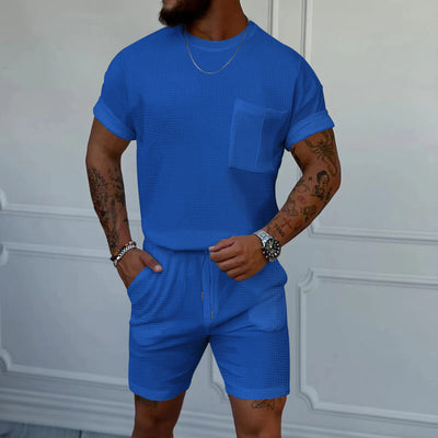 Conjunto Deportivo Casual: Shorts y Playera Waffle Cuello Redondo con Bolsillo - Image 19