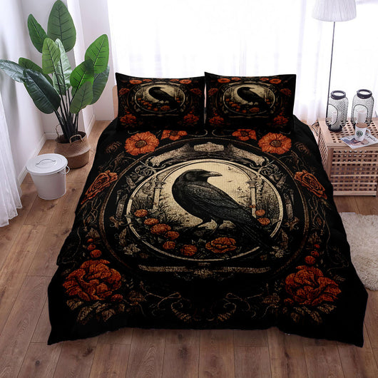 Juego de Cama Bohemio Cuervo de Tres Piezas - Image 13