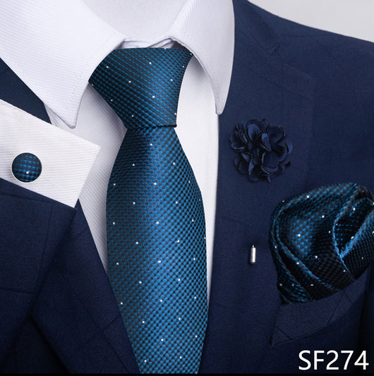Combo Corbata, Traje y Pañuelo de Bolsillo para Hombre - Juego 8 - Image 98