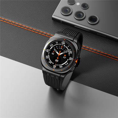 Correa de Reloj de Silicona y Aleación con Textura de Grano - Image 17