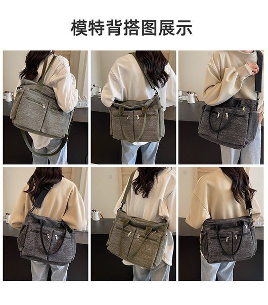 Bolso Tote de Mezclilla Retro Capacidad Extra para Mujer - Image 27