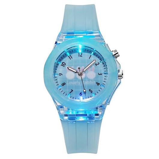 Reloj Infantil de Silicona con Luz y Patrón de Frutas - Image 15