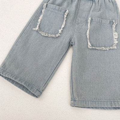 Pantalones Cortos Denim de Algodón con Bolsillos para Niños - Image 23