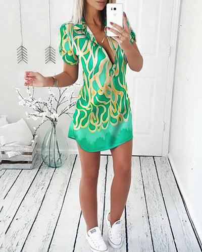 Vestido Camisero con Estampado de Solapa para Mujer - Image 11