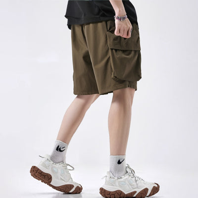 Pantalones Cortos Sueltos Japoneses con Bolsillos Grandes para Hombre - Image 38