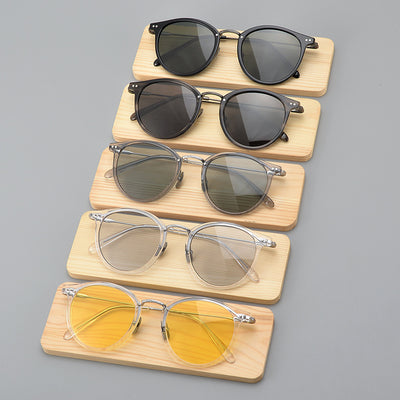 Gafas de Sol Polarizadas de Titanio Puro Japonesas Artesanales Transparentes - Image 49