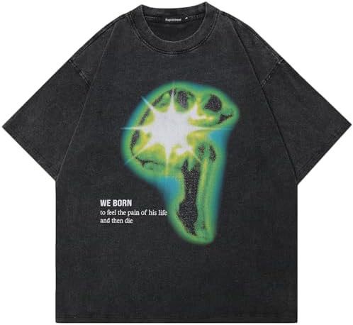 Playera Acolchada Retro Hip Hop Casual Manga Corta para Hombre - Image 26
