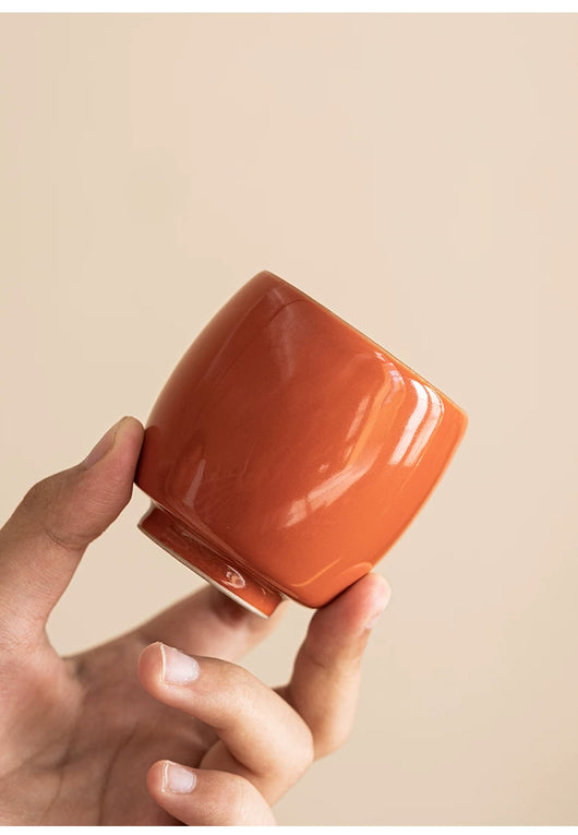 Taza de Té Cerámica Rojo Prohibido Alta Temperatura con Esmalte Artesanal - Image 17