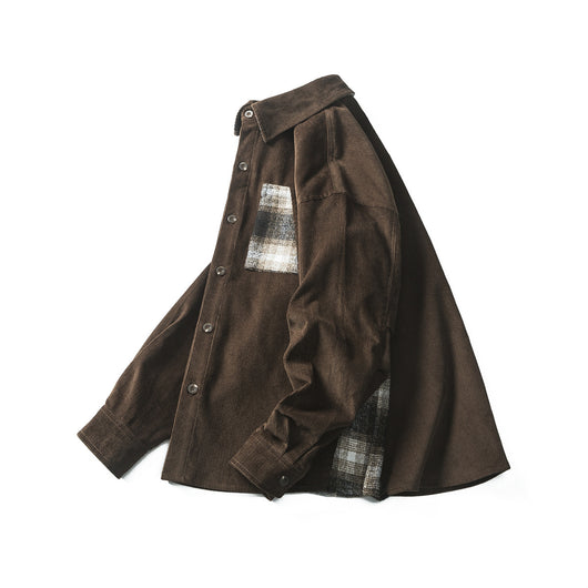 Camisa Vintage de Pana con Costuras Reforzadas para Hombre - Image 12