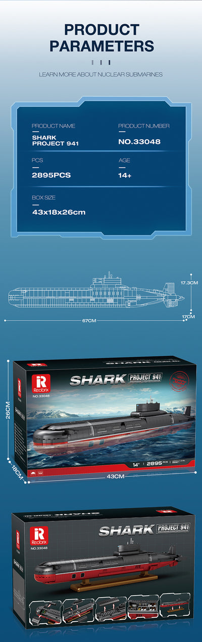 Submarino Typhoon Militar - Bloques de Construcción Educativos - Image 8