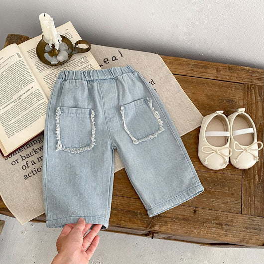 Pantalones Cortos Denim de Algodón con Bolsillos para Niños - Image 9