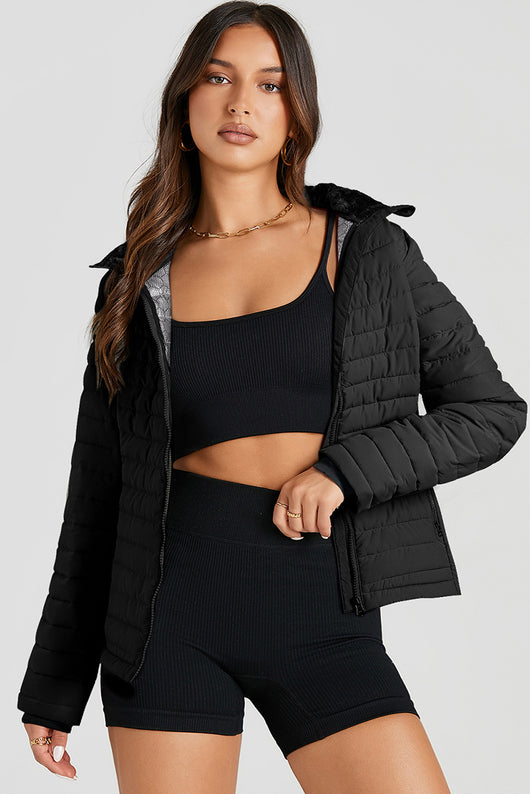 Chaqueta Acolchada de Algodón para Mujer con Cuello Tipo Mao - Image 29