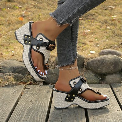 Sandalias Tipo Chancla con Cuña para Tallas Grandes - Image 26