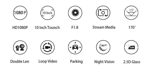 Espejo Retrovisor con Cámara Dashcam Dual Frontal y Trasera - Image 23