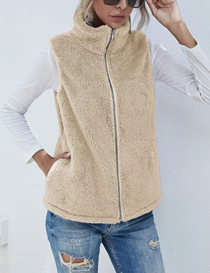 Chaleco Acolchado sin Mangas con Cuello Alto y Cierre - Image 36