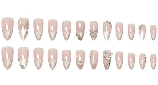 Pegatinas de Uñas Mariposa Efecto Ojo de Gato con Diamantes - Image 13