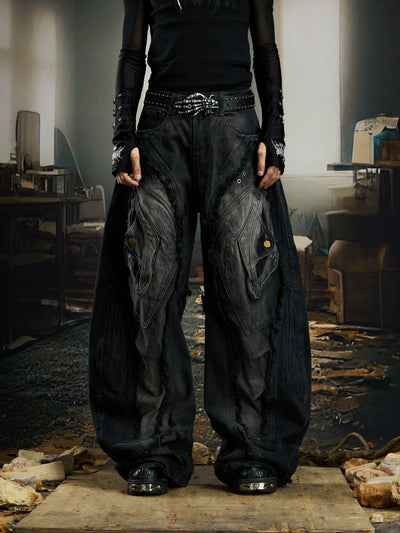 Jeans Holgados Desgastados con Bordes Crudos Estilo Urban - Image 18