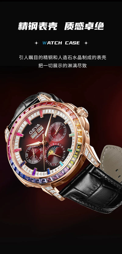 Reloj Automático Multifuncional Rainbow Circle Resistente al Agua para Hombre - Image 14