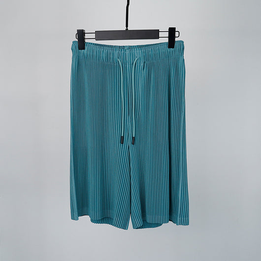 Pantalones Cortos Hombre Plisados Talla Grande Comodidad Casual - Image 23