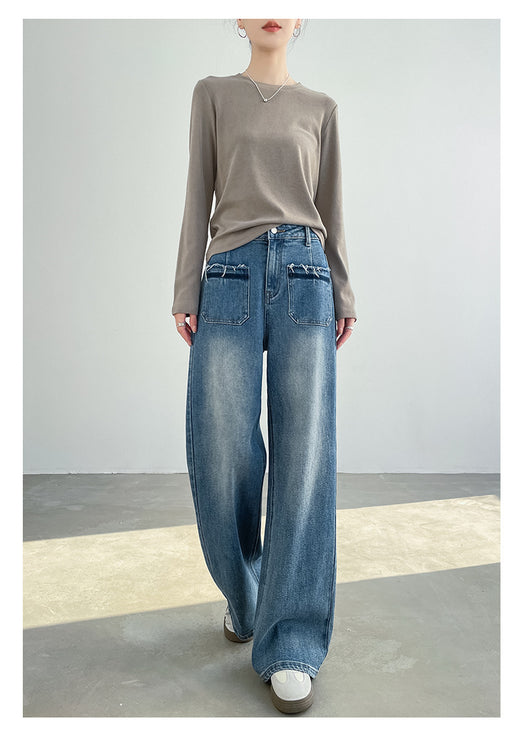 Pantalón Recto Retro Premium de Talle Alto con Corte Suelto - Image 26