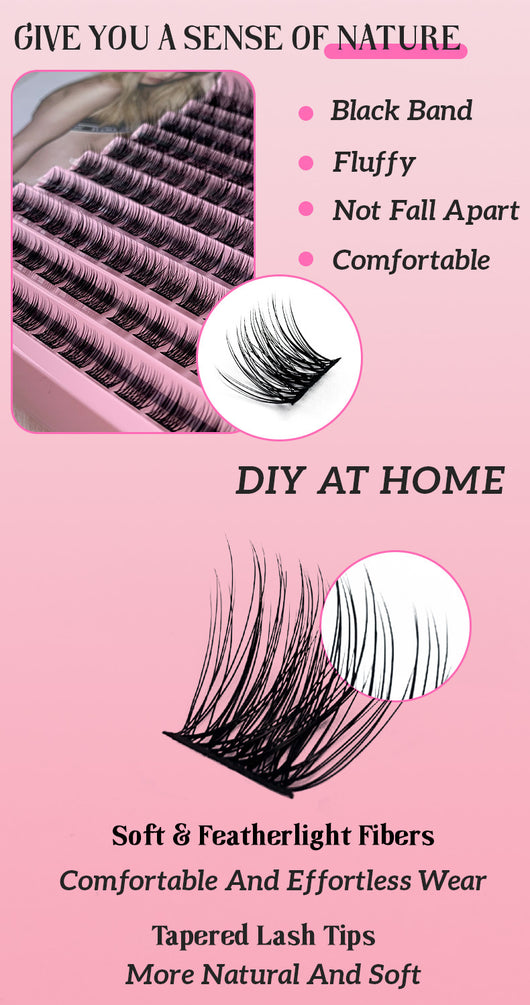 Pestañas Postizas Individuales Mixtas - 10 Filas de Volumen Natural DIY - Image 8