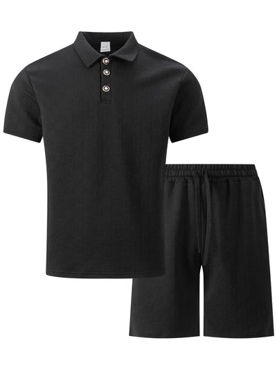 Saco Casual de Manga Corta con Textura Jacquard para Hombre - Image 33