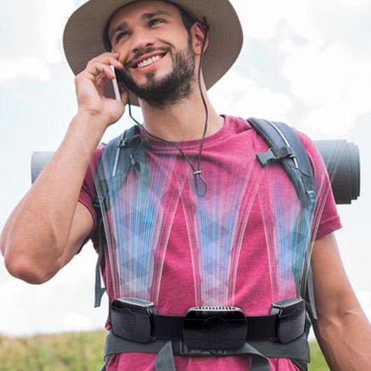 Ventilador Portátil de Cintura con 5 Aspas para Actividades Outdoor - Image 16