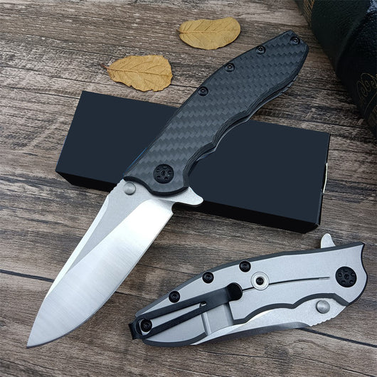 Cuchillo Plegable de Fibra de Carbono - Hoja Afilada y Resistente para Camping y Frutas - Image 18