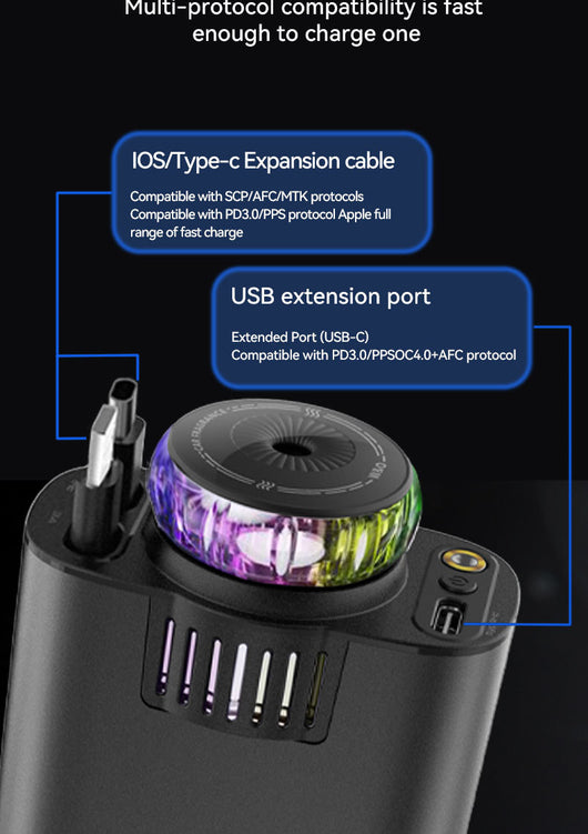 Cargador Inalámbrico para Auto con Luz Púrpura Multifuncional - Image 19