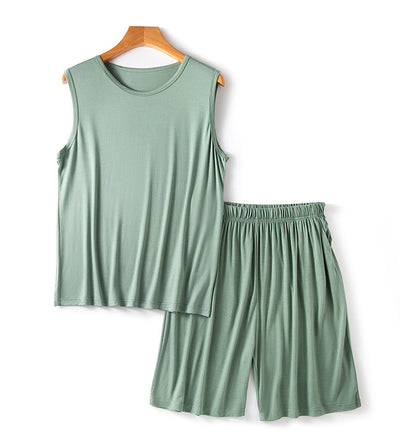 Shorts Chaleco Modal Hombre Verano Suelto Talla Grande sin Mangas - Image 24