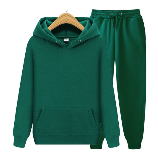 Sudadera con Capucha y Puños Acanalados para Hombre - Conjunto Deportivo de Color Liso - Image 28