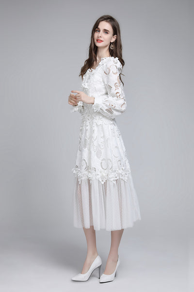 Vestido Hueco Bordado Cintura Esbelta para Mujer - Image 52