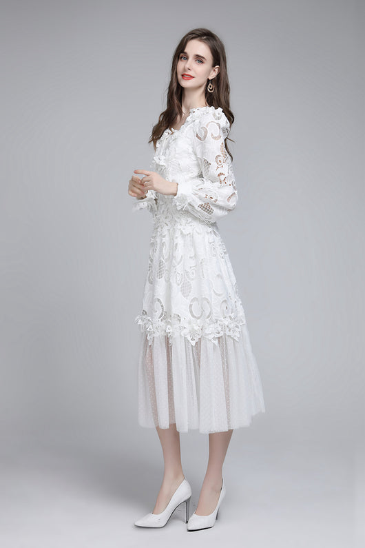 Vestido Hueco Bordado Cintura Esbelta para Mujer - Image 52
