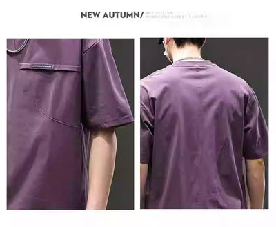Camiseta Morada Manga Corta para Hombre - Verano - Image 9